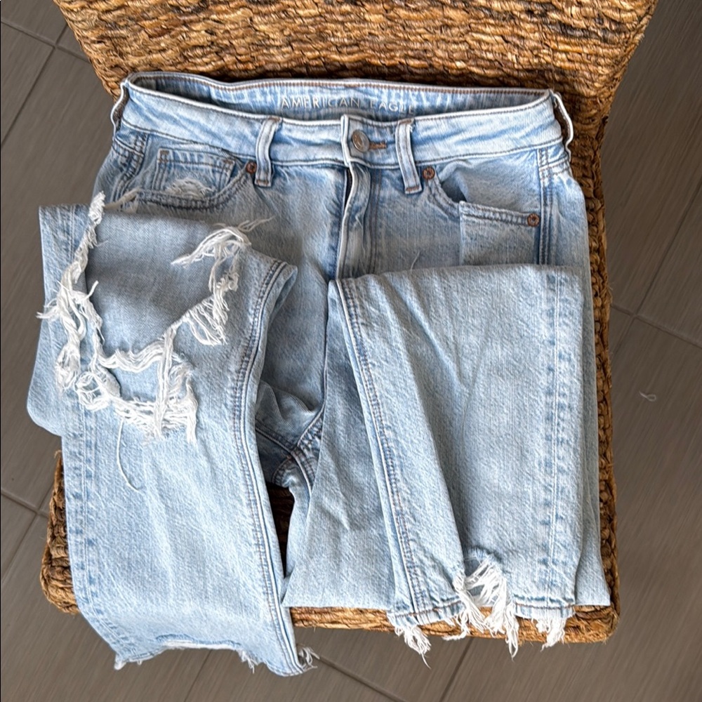 Light Blue Distressed Jeans